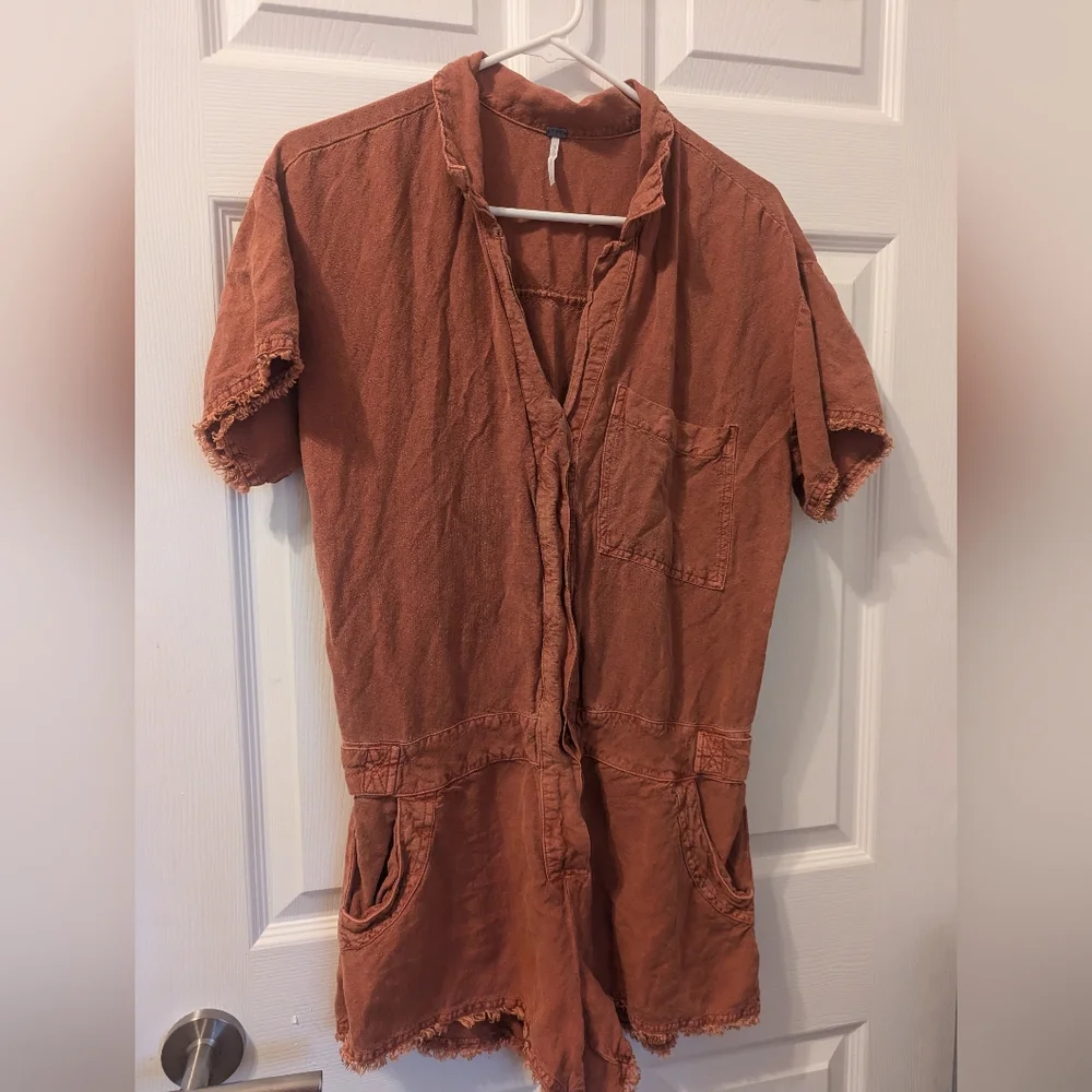 Young Fabulous & Broke YFB Raw Edge Romper Paprika ( M ) - Picture 7 of 14